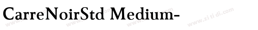 CarreNoirStd Medium字体转换